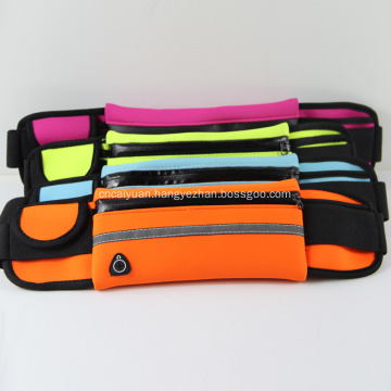 Neoprene Waist Pack Running Belts with Reflective Strip